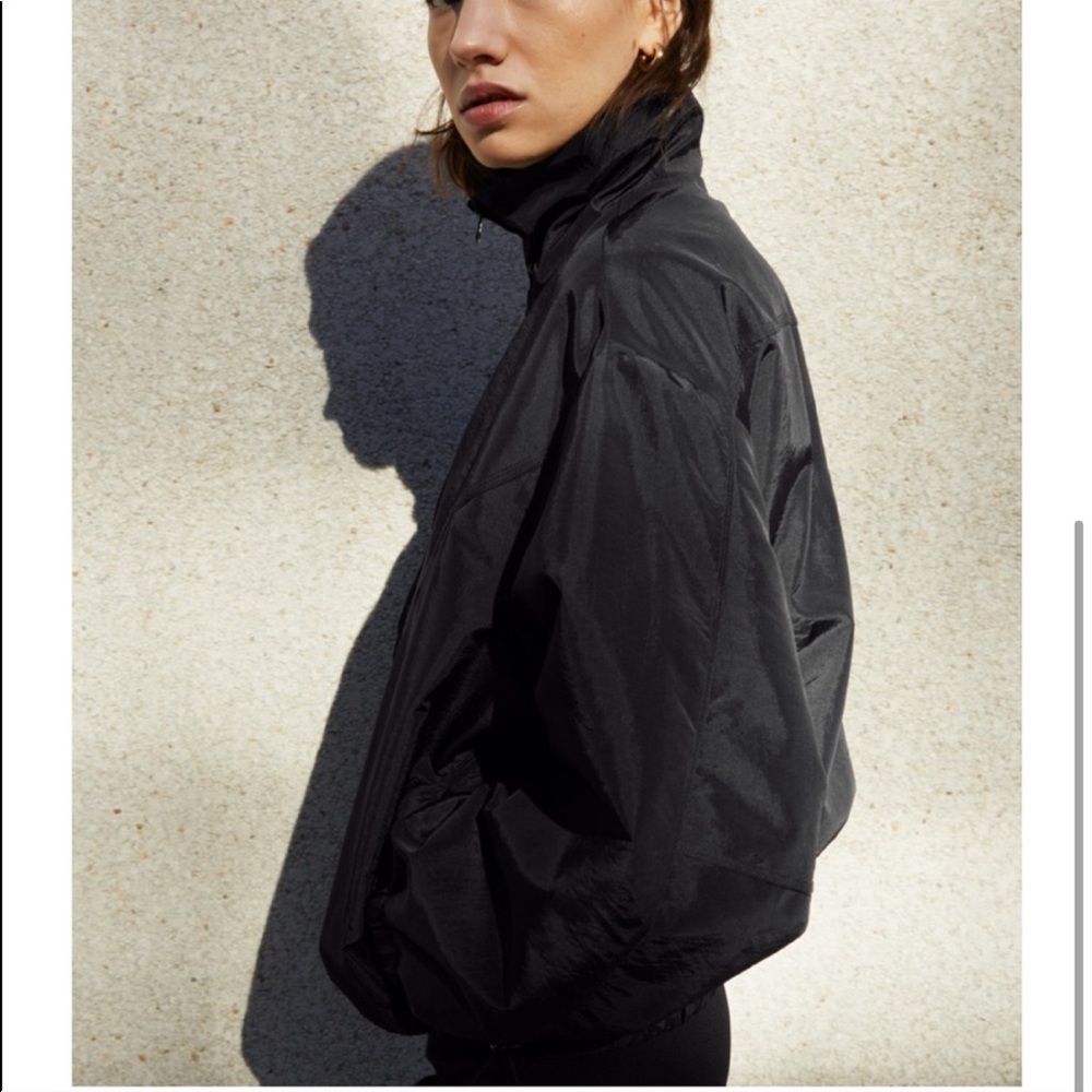 Funnel neck nylon  blouson   jacket